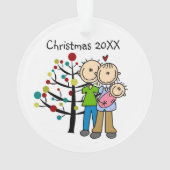 Nieuwe ouders van een Ornament van de kinderfeestd (achterkant)