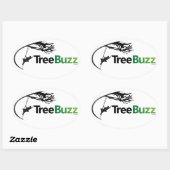 Nieuwe ovale Sticker met TreeBuzz Logo (Vel)