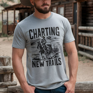 Nieuwe paden in kaart brengen: Cowboy Wagon Train T-shirt