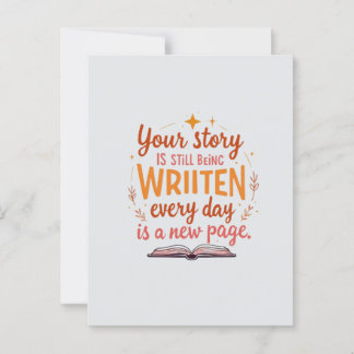 Nieuwe pagina, nieuwe dag briefkaart