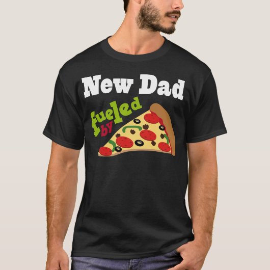 Nieuwe pap (Funny) Pizza T-shirt (Voorkant)