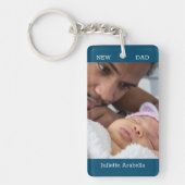 Nieuwe pap voor de eerste keer dat pap Aangepaste  Sleutelhanger (Voorkant)