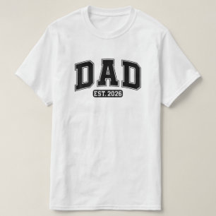 Nieuwe papa 2026 Vader 2026 Papa 2026 Opgericht 20 T-shirt