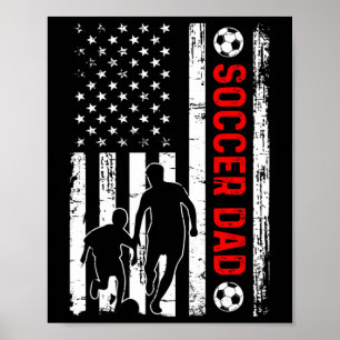 Nieuwe Papa Binnenkort Voetbalvader Retro Amerika Poster