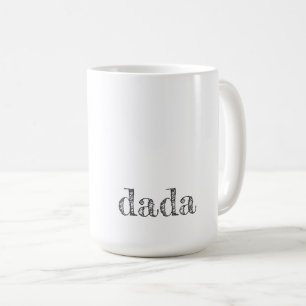 Nieuwe papa DADA Moderne typografie Vaderdag vreug Koffiemok