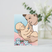 Nieuwe papa en Baby Briefkaart (Staand voorkant)