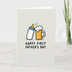 Nieuwe papa grappige eerste vaderdag kaart