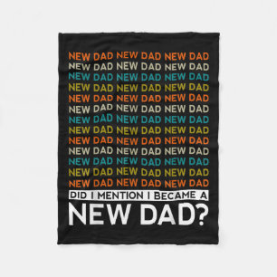 Nieuwe papa grappige quote baby aankondiging cadea fleece deken