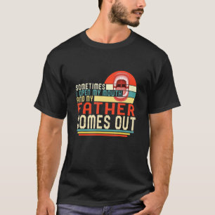 Nieuwe papa opent m'n mond vader komt uit vaders v t-shirt