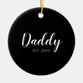 Nieuwe papa opgericht 2022 typografie keramisch ornament