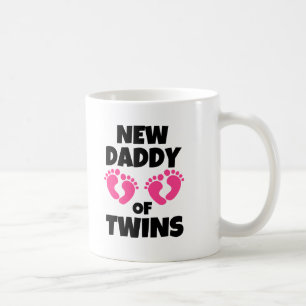 Nieuwe papa van Twins Daughters Girls grappig Koffiemok