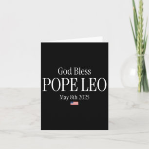 Nieuwe Paus 2025 God Bless Pope Leo 8 mei 2025 Nie Kaart