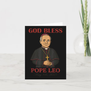 Nieuwe Paus 2025 God zegene Paus Leo XIV 8 mei 202 Kaart