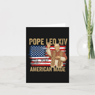 Nieuwe Paus Leo Xiv 2025 Amerikaans Fabrikaat Kaart