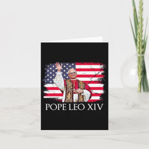 Nieuwe Paus Leo XIV Robert Amerikaanse Vlag Kaart