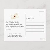 Nieuwe postcode verhuisbericht ansichtkaart briefkaart (Achterkant)