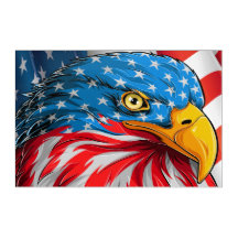 Nieuwe POWERFUL Patriottische Eagle Acrylprint