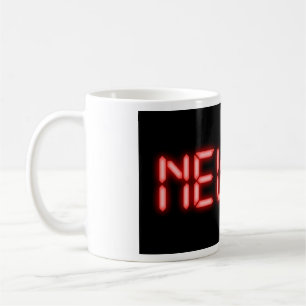 Nieuwe PR hardloopmijlpaal rode neon digitaal effe Koffiemok