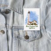 Nieuwe Presque Isle Lighthouse Waterverf - Michiga Button (Insitu)