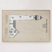 Nieuwe Presque Isle Vuurtoren - Michigan - SBD Legpuzzel (Horizontaal)