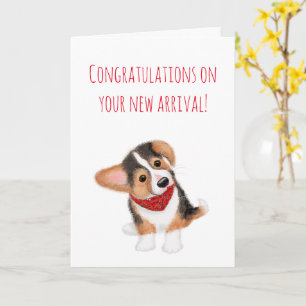 Nieuwe puppy felicitaties voor een paar kaart