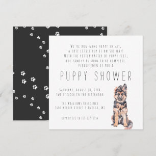 Nieuwe Puppy Uitnodiging voor een puppyfeestje