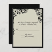 Nieuwe reactiekaart RSVP kaartje (Voorkant / Achterkant)