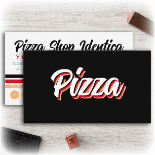 NIEUWE retro pizza winkel loyaliteit ponskaart Klantenkaartje