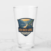 Nieuwe River Gorge National Park Illustratie Retro Glas (Voorkant)