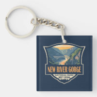 Nieuwe River Gorge National Park Illustratie Retro