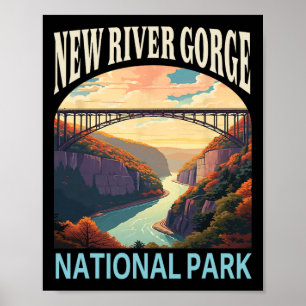 Nieuwe rivierkloof nationaal park wandel- en kampe poster