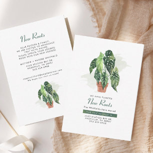 Nieuwe Roots Bewegende Verandering van Adresaankon Notitiekaartje