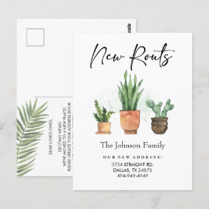 Nieuwe Roots Nieuw adres We hebben Verhuisd Nieuw  Briefkaart