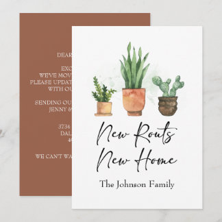 Nieuwe Roots We hebben nieuwe Home Terracotta verp Aankondiging