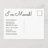 Nieuwe ruimte aankondigingskaart (Achterkant)