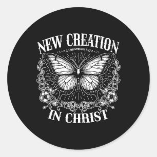 Nieuwe Schepping In Christus, Boho Christelijk, We Ronde Sticker