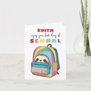 Nieuwe School Starter Kaart Zoon Dochter Leuke lui
