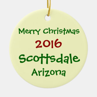 NIEUWE SCOTTSDALE ARIZONA CHRISTMAS ORNAMENT 2016