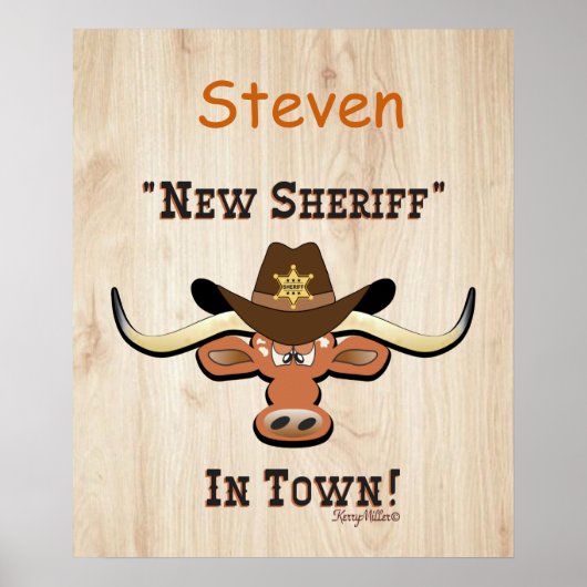 Nieuwe sheriff in de stad Longhorn, Poster (Voorkant)