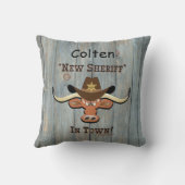 Nieuwe sheriff in de stad Longhorn, Sierkussen (Achterkant)