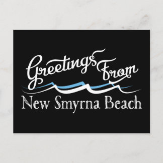 Nieuwe Smyrna Beach-watergolven Briefkaart