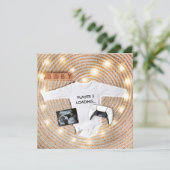 Nieuwe speler laden grappige echogram foto zwanger aankondiging (Staand voorkant)