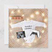 Nieuwe speler laden grappige echogram foto zwanger aankondiging (Voorkant)