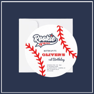 Nieuwe Speler van het Jaar Honkbal 1e Verjaardag Kaart