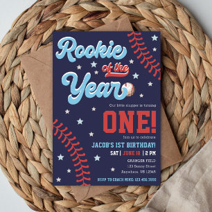 Nieuwe Speler van het Jaar Honkbal 1e Verjaardagsf Kaart