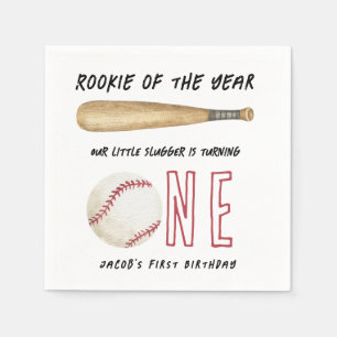 Nieuwe Speler van het Jaar Honkbal 1e Verjaardagsf Servet