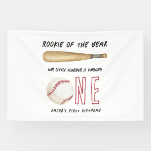 Nieuwe speler van het jaar honkbal 1e verjaardagsf spandoek