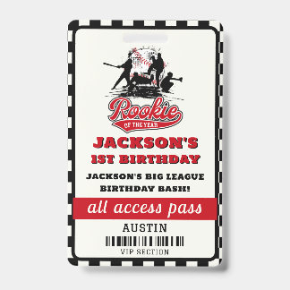 Nieuwe Speler Van Het Jaar Honkbal Verjaardagsfees Badge