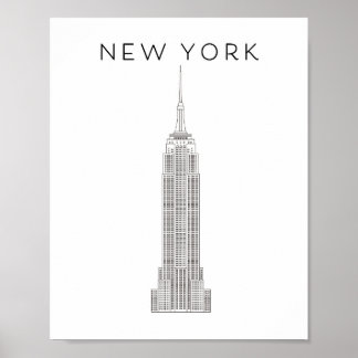 NIEUWE STAAT VAN DE EMPIRE STAAT VAN YORK POSTER