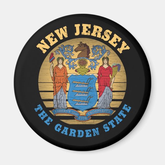 NIEUWE STAATSVLAG VAN JERSEY GARDEN MAGNEET (Voorkant)